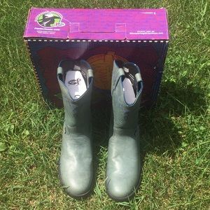 Justin J flex green cowboy boots 9.5 gypsy NIB